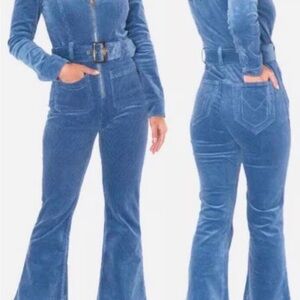 Show Me Your MuMu Blue Flare Jumpsuit